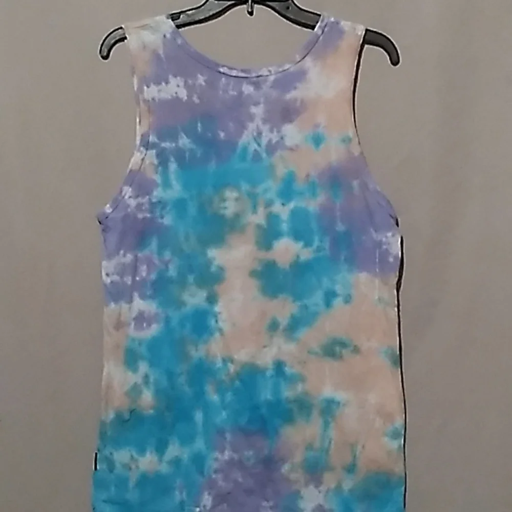 Dikotomy Men's Size Small Tank blue, purple, Peach FREE YOUR MIND mushroom - Picture 5 of 6